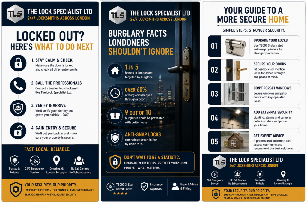 The Lock Specialist Ltd locksmith near me London – professional lock repairs, replacements and anti-snap upgrades, 24/7 across all London boroughs.