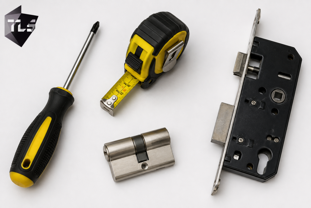 Replacing a uPVC door lock barrel step by step